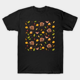 Thanksgiving Turkey pattern T-Shirt